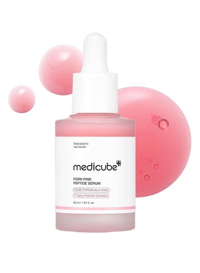 Medicube Pink Peptide Serum with Salmon 1.01 Fl.Oz - Korean Moisturizing Firming Skincare - Image 2